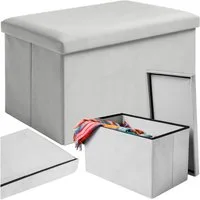 Ruhhy Sitzhocker Samtpouf Aufbewahrungsbox (Spar-Set, 1 St., Stauraum), Mit MDF-Verstärkung gefertigt, hält bis zu 80 kg Gewicht aus