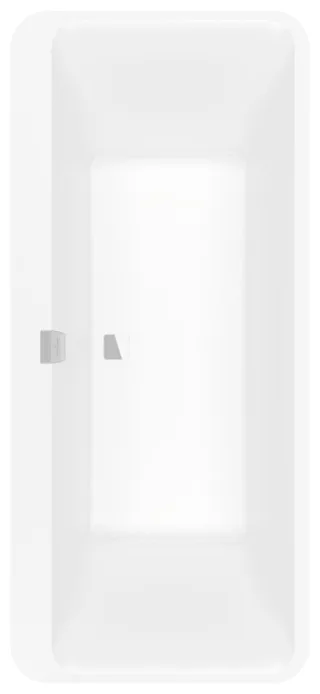 Villeroy & Boch Badewanne Squaro Edge 12 W2 1800x800x660mm Excellence Duo Freistehend Stone White, U UBQ180SQE9W2VRW