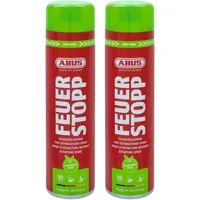 ABUS Feuerlöschspray Feuerstopp AFS625 fluorfrei - 2er Set, lange haltbar -Made in Germany- für Haushalt, Küche, Camper und Grill