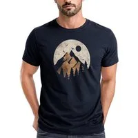 Neverless Print-Shirt Herren T-Shirt Berge Wandern Outdoor Grafikshirt Naturmotiv mit Print