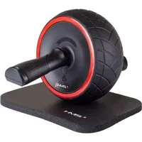 HMS Bauchtrainer Fitnessrolle Bauchroller + Unterlegmatte Fitnessgerät für zu Hause, große, ergonomische und rutschfeste Griffe