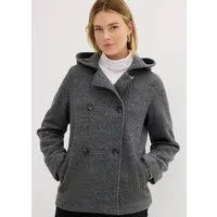 bonprix Cabanjacke moderner Look, aus kuscheligem Bouclé-Material, mit Kapuze