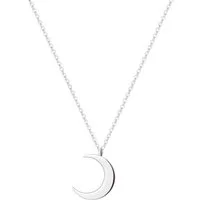 Hey Happiness Kette mit Anhänger Mond 18K Gold Roségold, Kette Halbmond, Kette Edelstahl Damen wasserfest