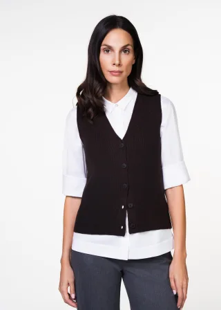 CLARINA - V-Weste, ohne Arm, uni - Gr. - 36