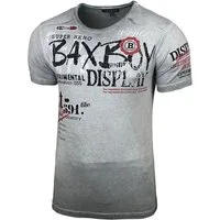 Baxboy T-Shirt Baxboy Moderner Männer Kurzarm Verwaschen Used Look TShirt B-147