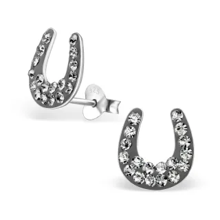 Hufeisen Gl?cksbringer Ohrringe aus 925 Silber