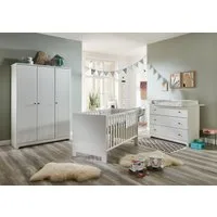 arthur berndt Babyzimmer-Komplettset Thilo, (Set, 3-tlg., Kinderbett, Schrank, Wickelkommode), Made in Germany, mit Kinderbett, Schrank und Wickelkommode