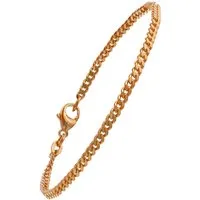 HOPLO Goldarmband Goldkette Panzerkette Länge 21cm - Breite 2,5mm - 750-18 Karat Gold, Made in Germany