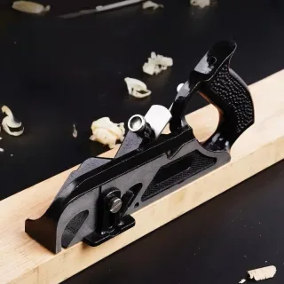 Cast Iron Hand Planer Woodworking Plane T12 Steel Blade CNC Milled Base Adjustable Fence Flat Bottom Smoothing Block Pla