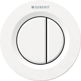 Geberit Fernbetätigung Typ 01 pneumatisch für 2-Mengen-Spülung, UP-Drücker weiß-alpin, 116042111 116042111