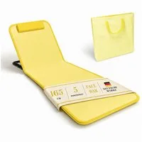 Onbest Campingliege Strandliege klappbar mit Nackenkissen Tragetasche, Stahlgestell, verstellbare Rückenlehne