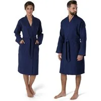 Möve Kimono Homewear, ideal für Sauna & Spa, Hotelbademantel, Morgenmantel, Kurzform, Piqué, Kimono-Kragen, Gürtel, Piquée-Oberfläche