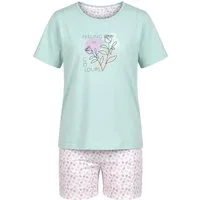 comtessa Schlafanzug Comte Kids (Set, 2 tlg., 2-teilig) Mädchen Pyjama Shorty Kurzarm Baumwolle