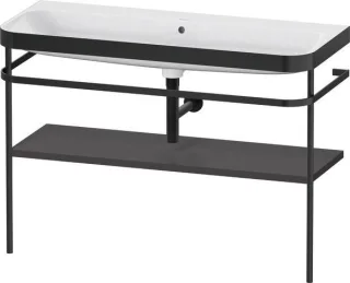Duravit Happy D.2 Plus c-bonded Set mit Metallkonsole Graphit Supermatt 1175x490x850 mm - HP4739N808 HP4739N80800000