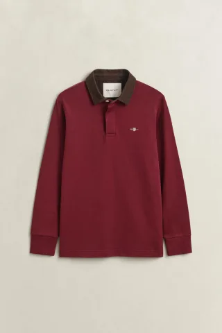 GANT - Rugger mit Cordkragen deep grape wine - Gr. - M