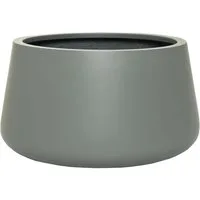 VIVANNO Blumentopf Fiberglas GORDO Rund - Grau (1 St), 38x21 cm