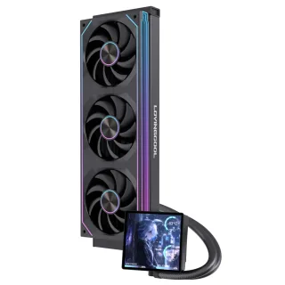 LOVINGCOOL SC60-360 360mm CPU Water Cooler with 4-inch LCD Display 2600RPM Low Noise Computer Radiator Compatible with L