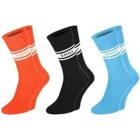 Chili Lifestyle Sportsocken College Socken Crew Socks Damen Herren orange blau schwarz Baumwolle (Multipack, 3-Paar, 3 Farbdesigns) Elastischer Bund