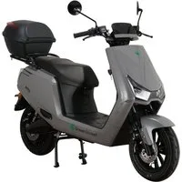 GreenStreet E-Mofaroller Rio 2000W 25 kmh grau inkl. Topcase, 2000 W, 25 km/h, bis zu 90 km Reichweite, breites Rücklicht zur besseren Sichtbarkeit