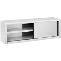 Royal Catering Wandhängeschrank 150 x 40 x 50 cm Edelstahl Hängeschrank mit Schiebetüren, verschiedene Größen