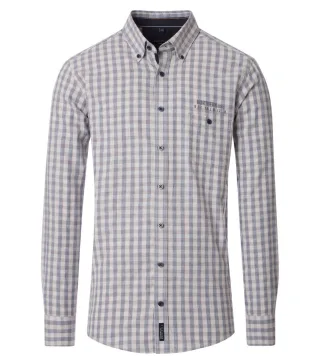 CASAMODA - Casual Fit: Flanellhemd beige - Gr. - XL
