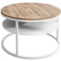 Lookway Couchtisch CIRI LOFT mit Ablage (1 Tisch), Durchmesser: 70 cm