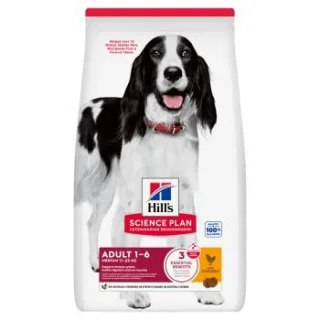 Hill's Science Plan Trockenfutter Hund, Medium Adult, mit Huhn 2x14 kg