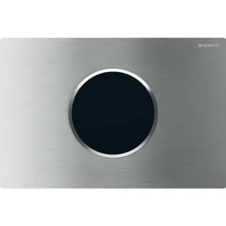 Geberit BetPl. Sigma10 zu WC-Strg. mit elektron. Sp-Ausl. Edelstahl gebürstet, 242782SN1 242782SN1