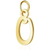 BUNGSA Anhänger Set Anhänger Buchstaben Gold aus Edelstahl Unisex O (1 Armband, 1-tlg), Pendant Halsketten