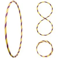 Hoopomania Hula-Hoop-Reifen Bunter Hula Hoop Reifen, faltbar, Ø100cm Gelb-Lila