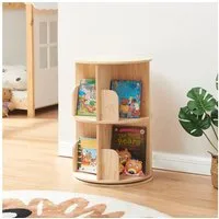 en.casa Kinderregal, drehbar »Chasek« Kiefernholz Natur 65 x 44 cm