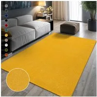 Sanat Teppich UNI, auch als Läufer- und Rundgrößen erhältlich, rechteckig, Höhe: 13 mm, robuster Kurzflorteppich, große Farbauswahl, Wohnzimmer, alle Räume