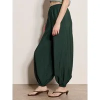 Apricot Stoffhose Lässige Ballonhose mit elastischem Bund