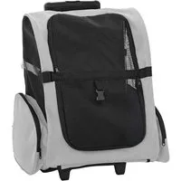 vidaXL Hundebuggy Trolley für Haustiere 3-in-1 Grau 48x32x(57-106) cm cm Oxford-Gewebe