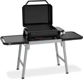 Slate GP Premium Plancha, 56cm , Gasgrill schwarz, inkl. Klappbarer Grilltisch