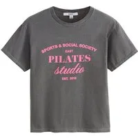 Next T-Shirt Kurzarm-T-Shirt mit Grafik, Pilates (1-tlg)