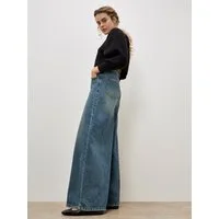 Apricot Weite Jeans Palazzo Jeans mit hohem Bund