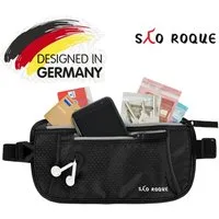 SAO ROQUE Bauchtasche Damen Herren Bauchtasche, RFID Blocker Gürteltasche, flach, Vegan, ultraflach, schweiß- und wasserfest, ultraleicht