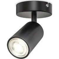 B.K.Licht Deckenspot, ohne Leuchtmittel, 1-flammige Spotlampe, schwenkbar, drehbar, schwarz, ohne Leuchtmittel