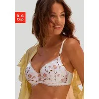 LASCANA Schalen-BH mit Bügel aus zarter Blumen-Stickereispitze, sexy Dessous