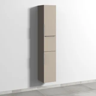 Sanipa 3way Hochschrank mit 2 Türen und 1 Auszug, Sandgrau-Matt UF10167
