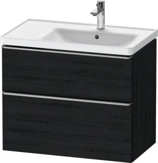 Duravit D-Neo Waschtischunterbau wandhängend Eiche Schwarz Matt 784x452x625 mm - DE4358070160000 DE4358070160000