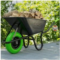 Xonic Schubkarre TIREX by xonic® Schubkarre Verzinkte Wanne bis 250kg Grün Schwarz