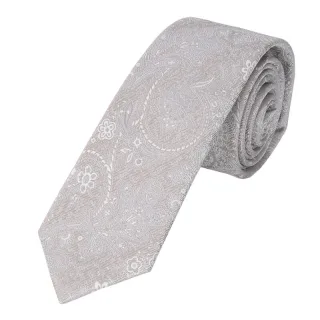 prince bowtie - Krawatte Paisley 6cm h-beige