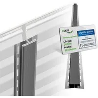 Hexim Verkleidungspaneel, (Siding Fassadenpaneele außen Fassadenverkleidung wetterfest Kunststoffpanelee PVC-U Verkleidung Außenwand Hausverkleidung UV-beständig- (Verbindungsprofil grau)