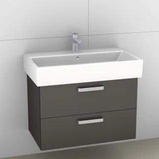 Artiqua 414 Waschtischunterschrank für Memento 513385, 513386 Stahlgrau Metallic, 414-WU2L-V17-7141- 414-WU2L-V17-7141-88