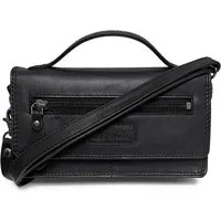 Benthill Geldbörse Echt Leder Reisebrieftasche Umhängetasche Klein Travel Schultertasche, RFID-Schutz Münzfach Kartenfächer Handy-Fach Umhängegurt