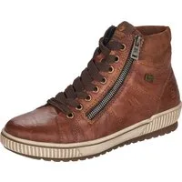 Remonte Schnürboots, Plateau, Schnürstiefelette, Boots in Crash-Optik