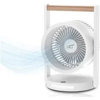 LTC Tischventilator LXWB17 Kabelloser Tischventilator 10W USB-C, Nachtlicht und LCD-Anzeige 5 Geschwindigkeitsstufen