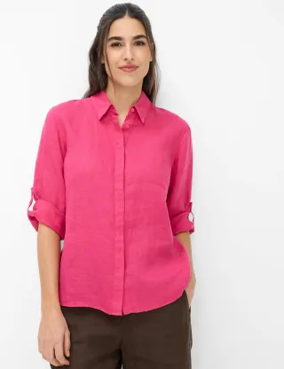 Brax Damen Hemd Style VICKI raspberry sorbet, Rosa, Gr. 34